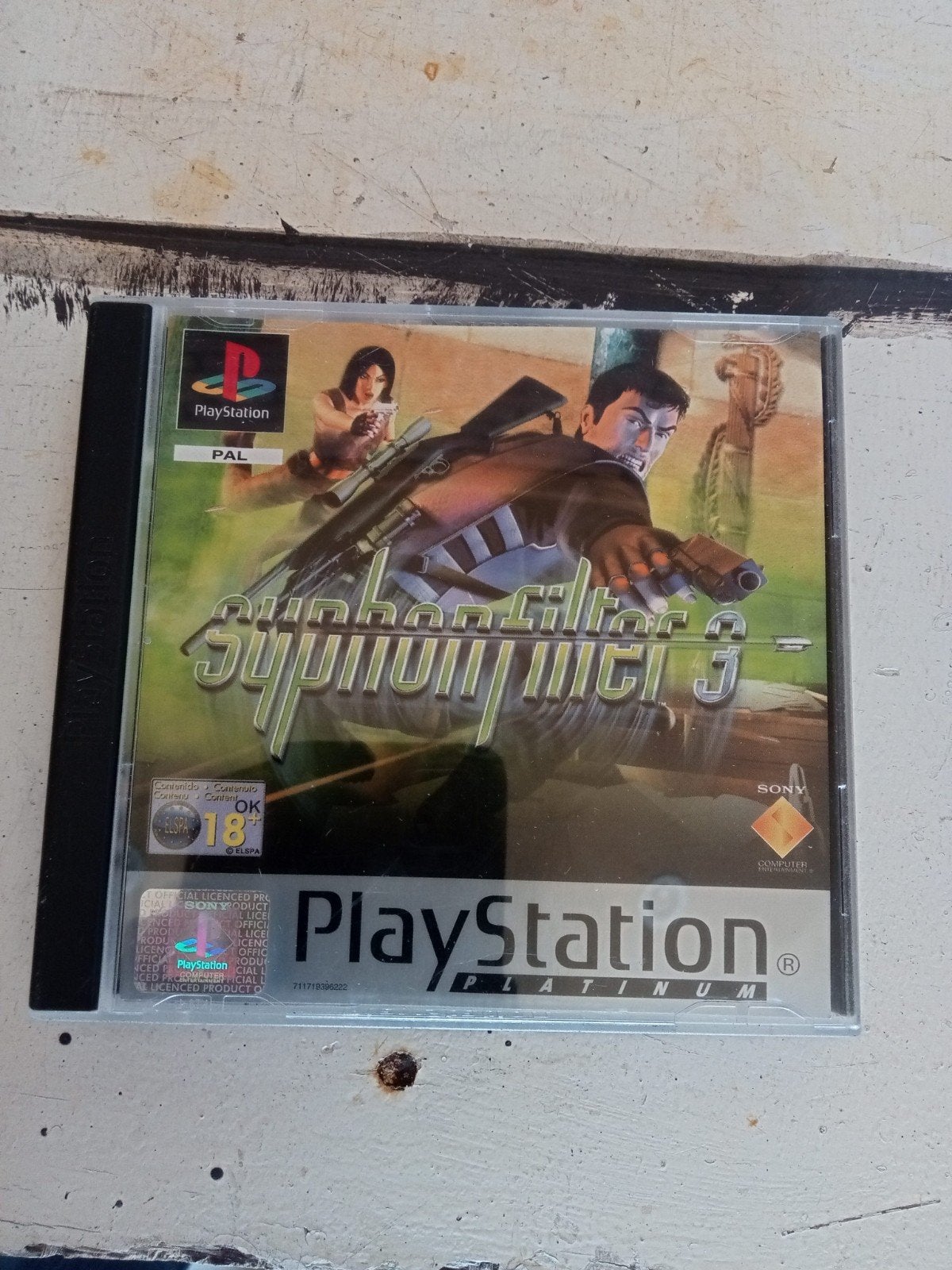 Syphon Filter 3 - PlayStation 1 (PS1) Platinum Editie, Avontuur en Actie, Gebruikt, Vanaf 18 jaar, 1 speler