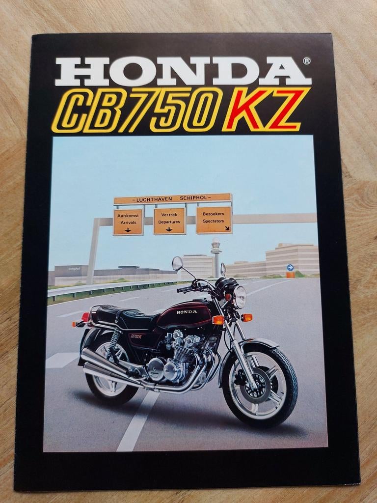 Oude keurige Honda CB 750 KZ motor folder NL, Ophalen of Verzenden, Honda