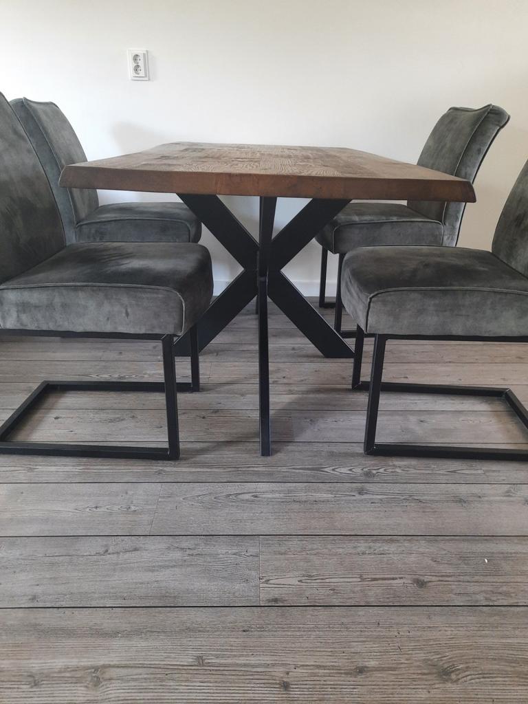 Boomstam eettafel 16085cm te koop!, Ophalen