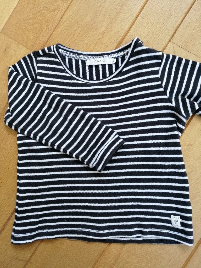 SISSY-BOY t- shirt Marty zwart wit streep maat 110 - 116, Sissy Boy, Ophalen of Verzenden, Zo goed als nieuw, Shirt of Longsleeve