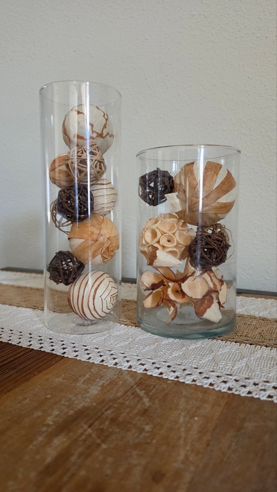 Decoratieve glazen vazen met potpourri, Ophalen of Verzenden