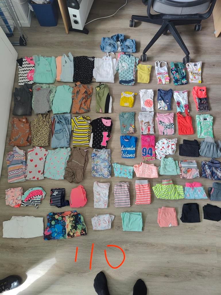 Zomer Lente Kledingpakket Meisje Maat 110 - Diverse Merken, Ophalen of Verzenden, Zo goed als nieuw, Maat 110