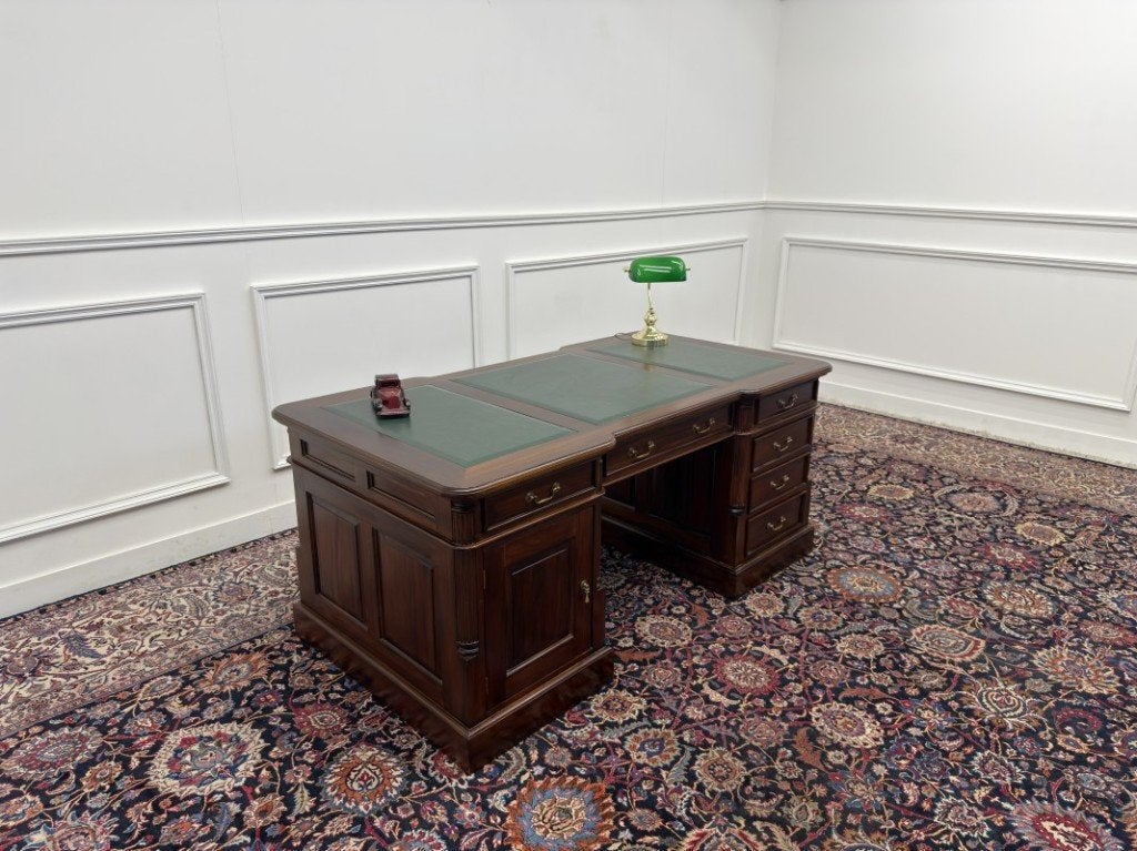 Klassiek Engels Chesterfield Bureau Partnerdesk, Ophalen of Verzenden
