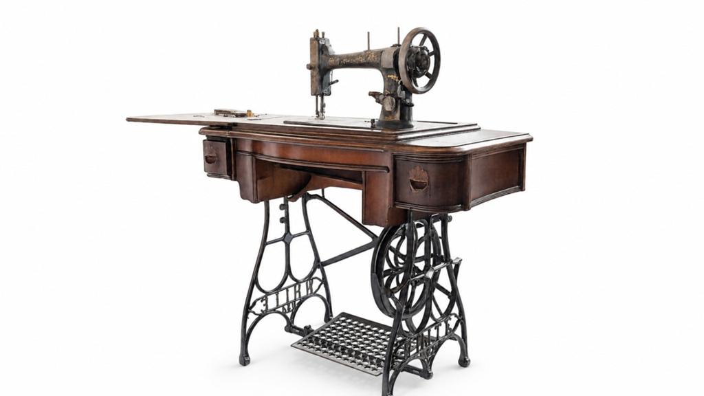 Antieke White Naaimachine met Gietijzeren Onderstel, Antiek en Kunst, Antiek | Naaimachines, Ophalen