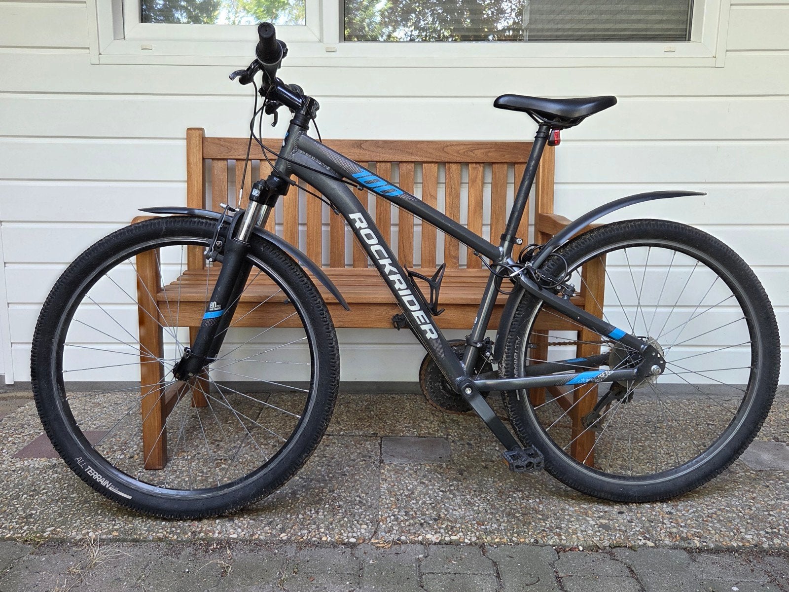 Rockrider mountainbike - Gratis slot, 28 inch, Gebruikt, Vering, Velgrem