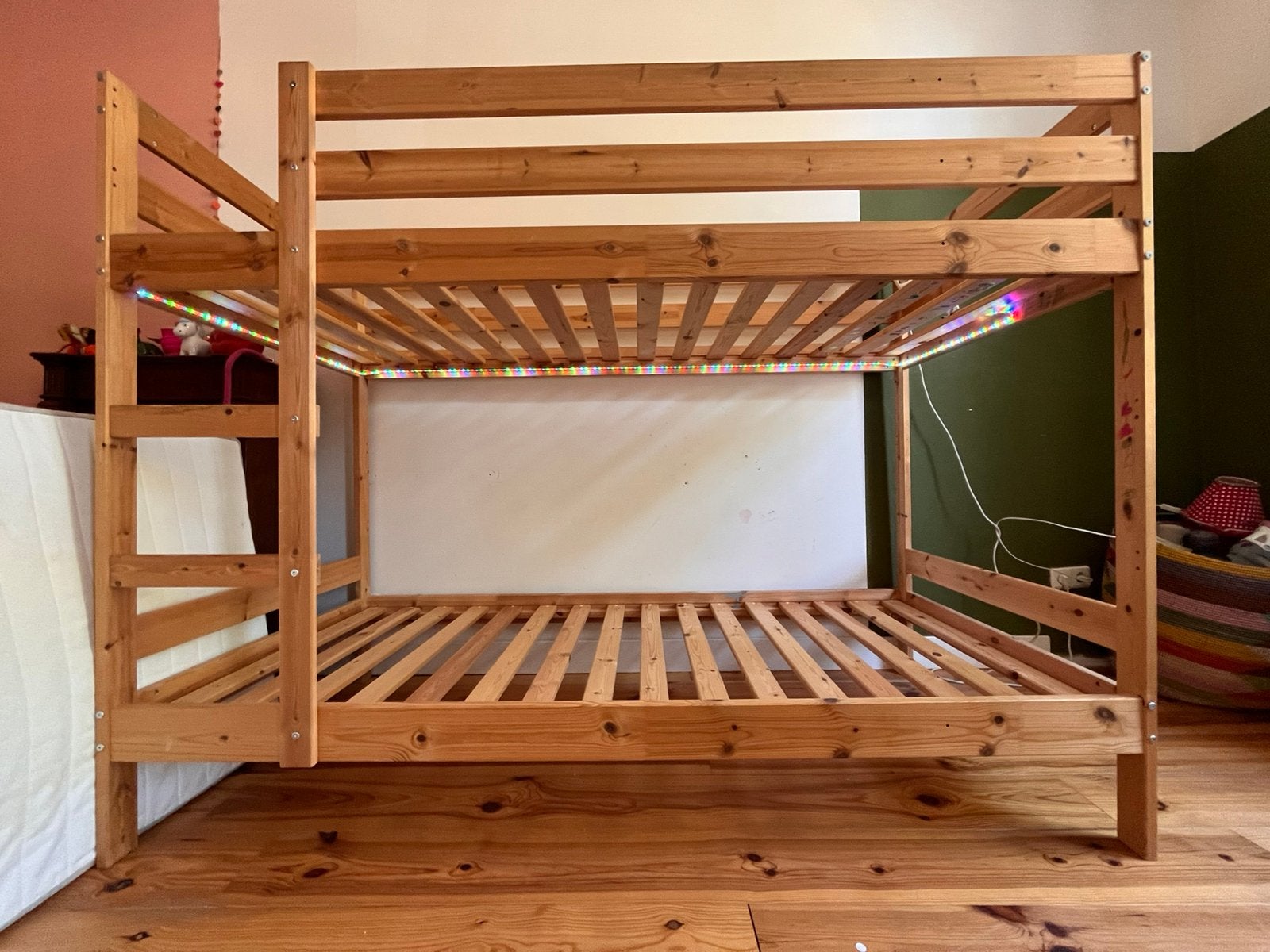 Houten stapelbed, Ophalen, Gebruikt, 90 cm, Tweepersoons
