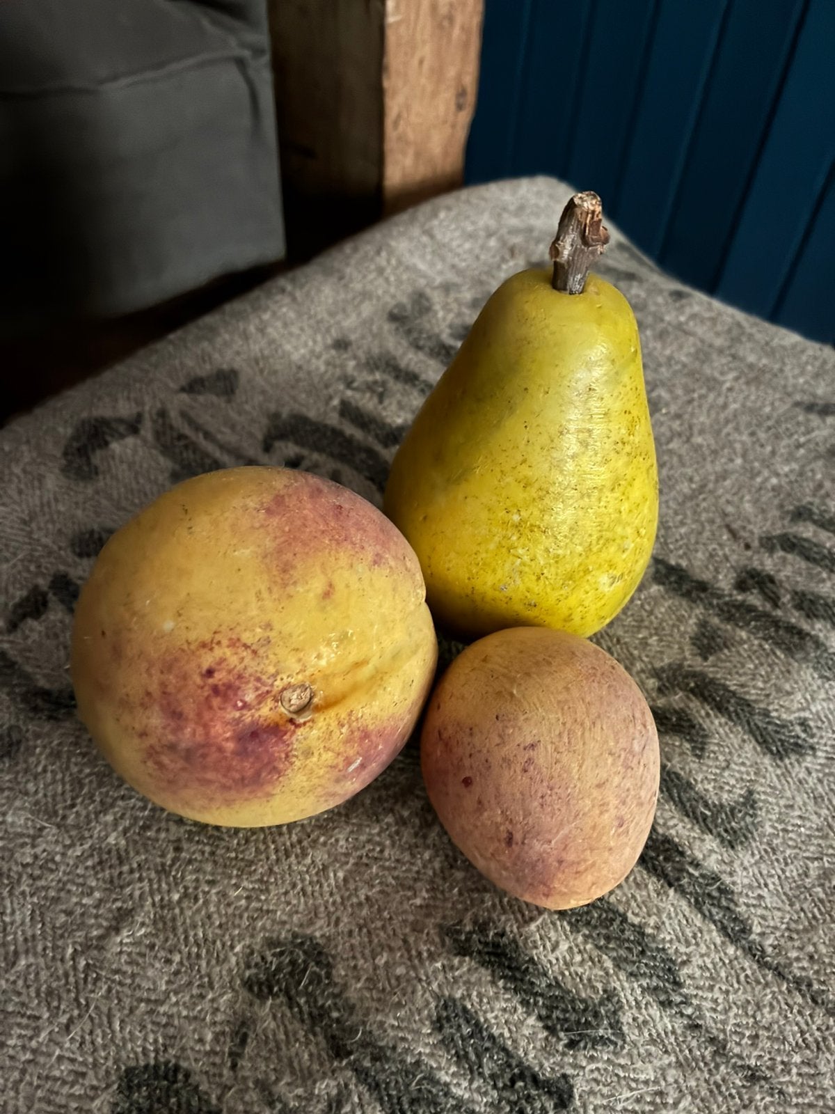 Setje oud marmeren fruit, Ophalen of Verzenden