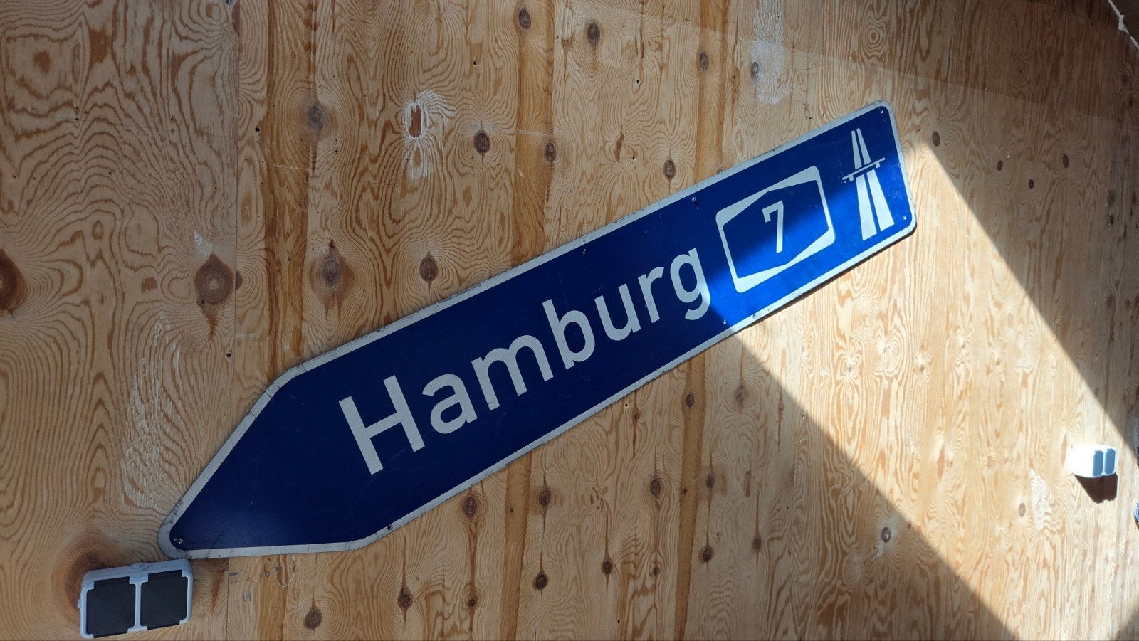 verkeersbord voor mancave of schuur, Ophalen, Zo goed als nieuw, Reclamebord