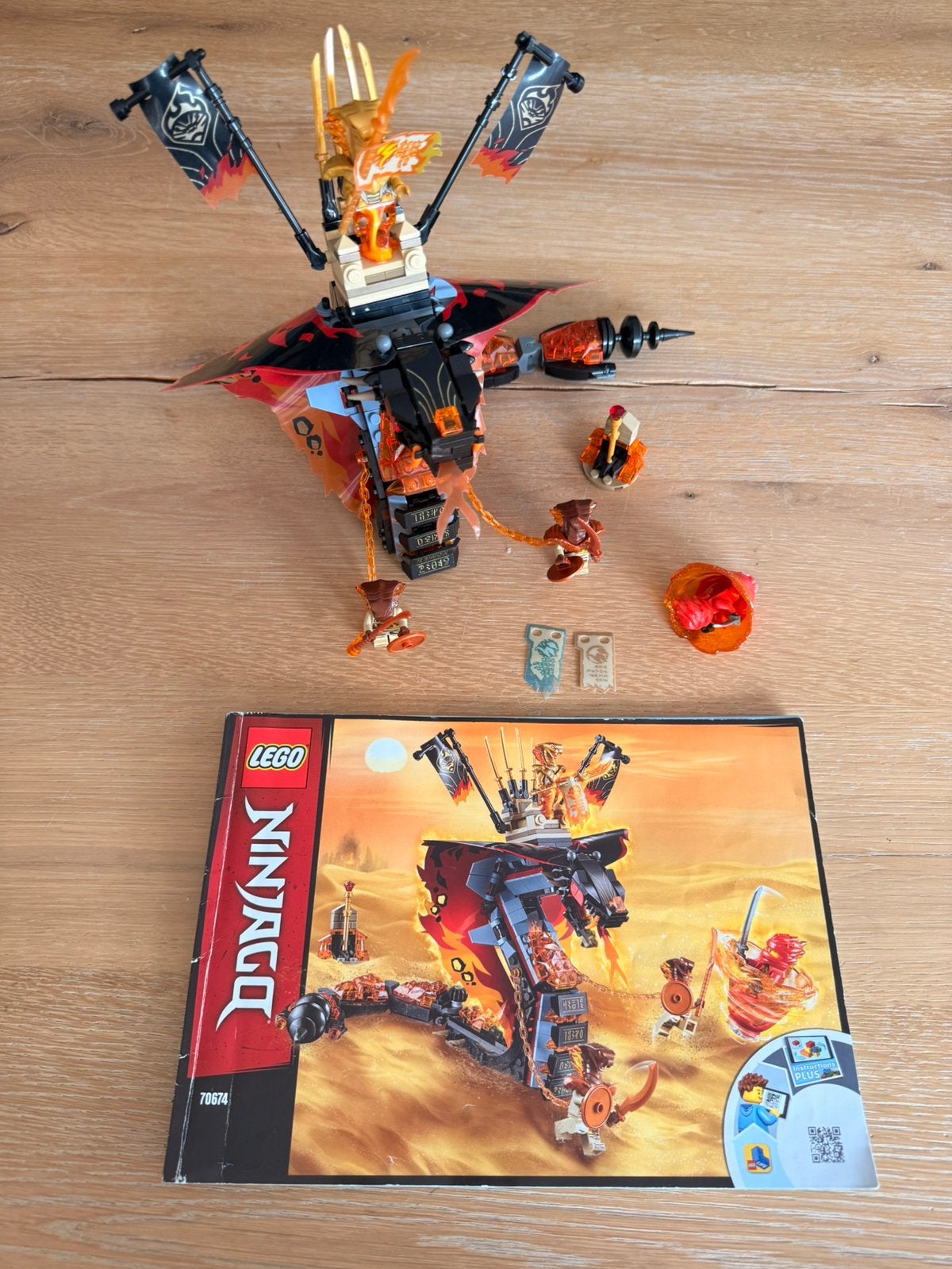 Lego Ninjago draak 70674, Lego, Ophalen of Verzenden, Zo goed als nieuw, Compleet