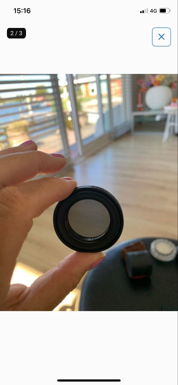 MINOX Skylight filter grijs met leren hoesje en doosje, Overige merken, Gebruikt, Inclusief opbergcase, Skylightfilter