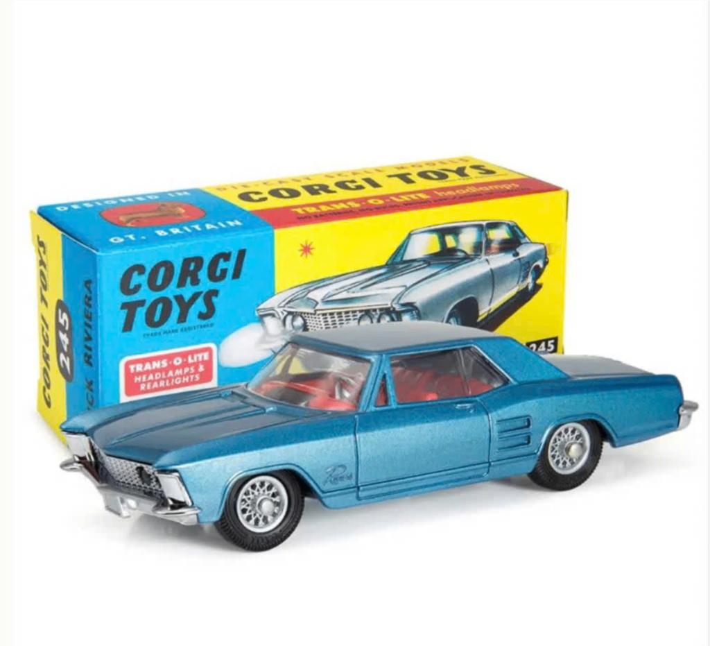 Buick Riviera Blauw Trans-O-Lite Corgi NEW schaal 1/48 # 245, Verzenden, Nieuw, Auto, Corgi