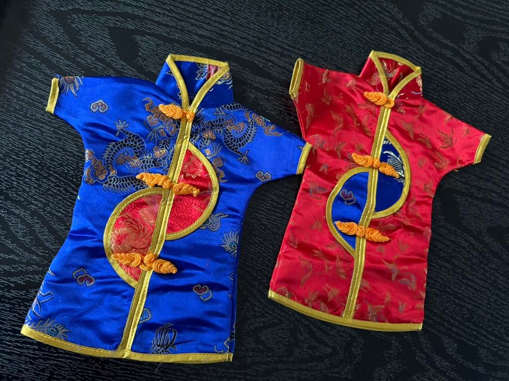 Set chinese decoratie flessen jasjes, Huis en Inrichting, Ophalen of Verzenden, Zo goed als nieuw
