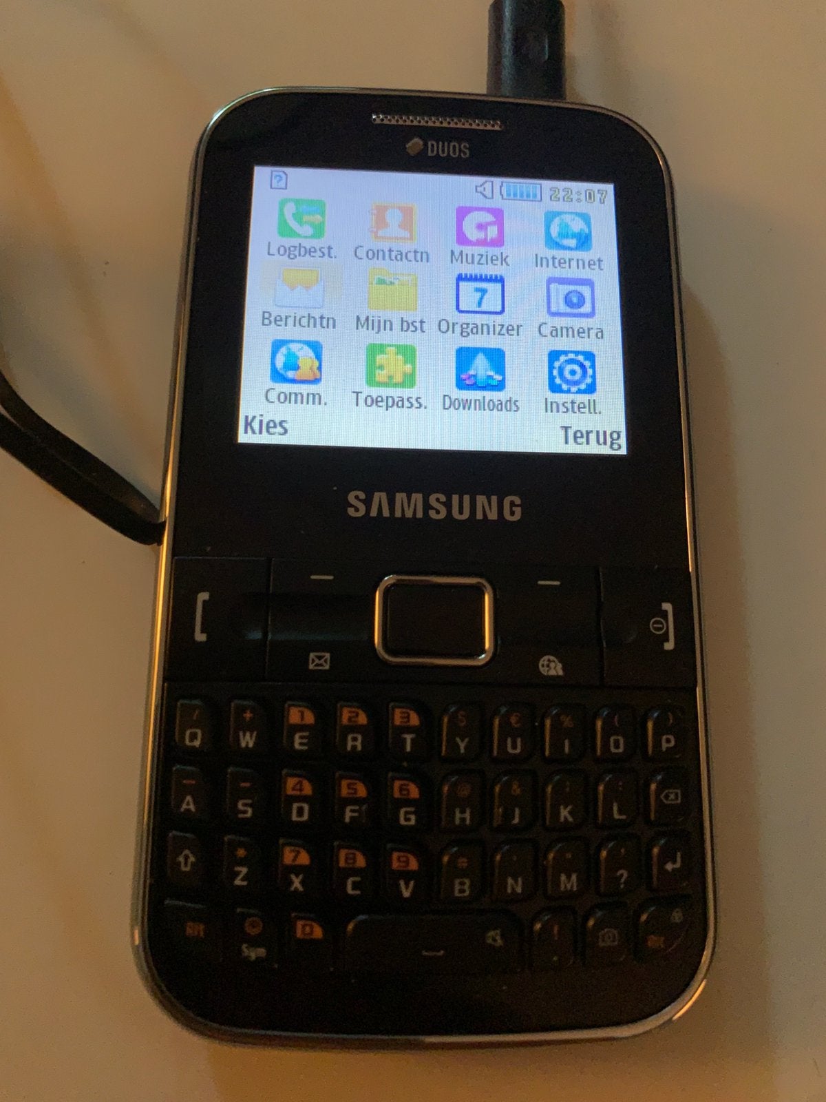 Samsung mobile telefoon c3222 met lader, Ophalen of Verzenden, Zwart