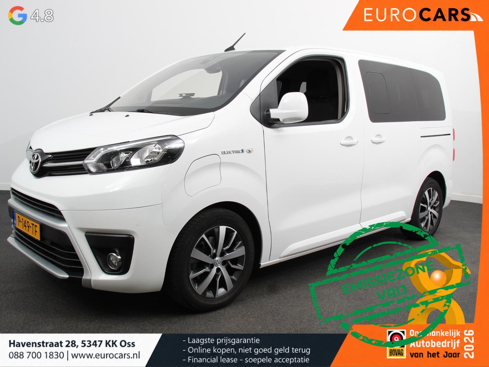 Toyota PROACE Electric Verso Luxury L2 8persoons PERSONENBUS, Auto's, Gebruikt, 8 stoelen, ProAce, 230 km