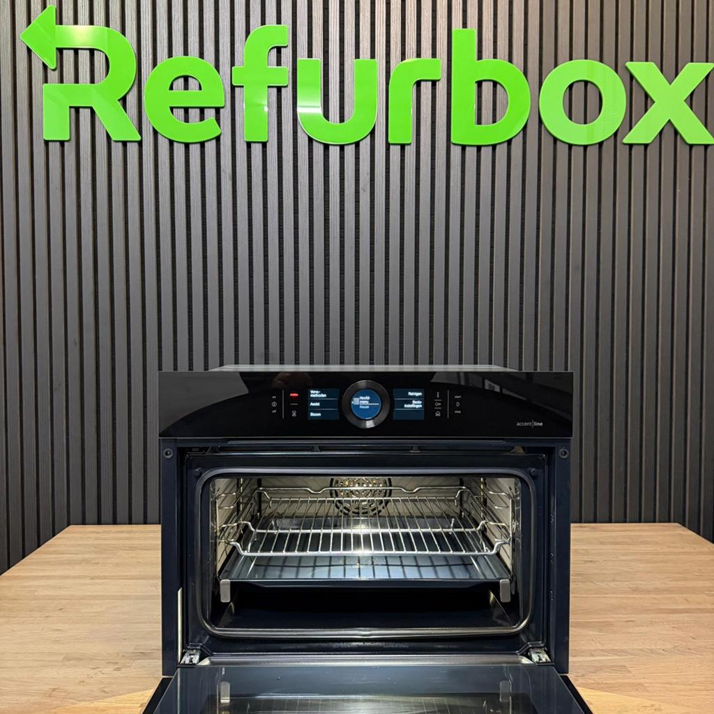 Bosch Serie 8 AccentLine inbouw combi stoomoven carbon black, Hete lucht, Refurbished, Bosch, Combi-oven