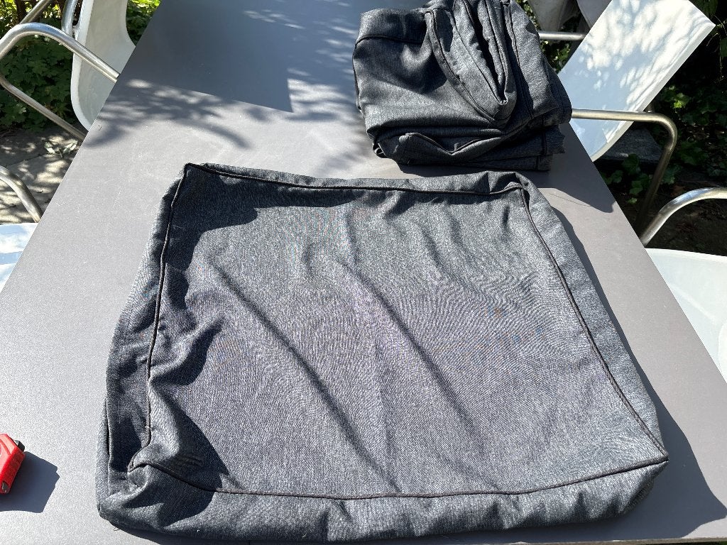 Kussenhoezen (7x) voor tuinmeubilair, afmeting 60x60cm grijs, Tuin en Terras, Ophalen of Verzenden, Nieuw