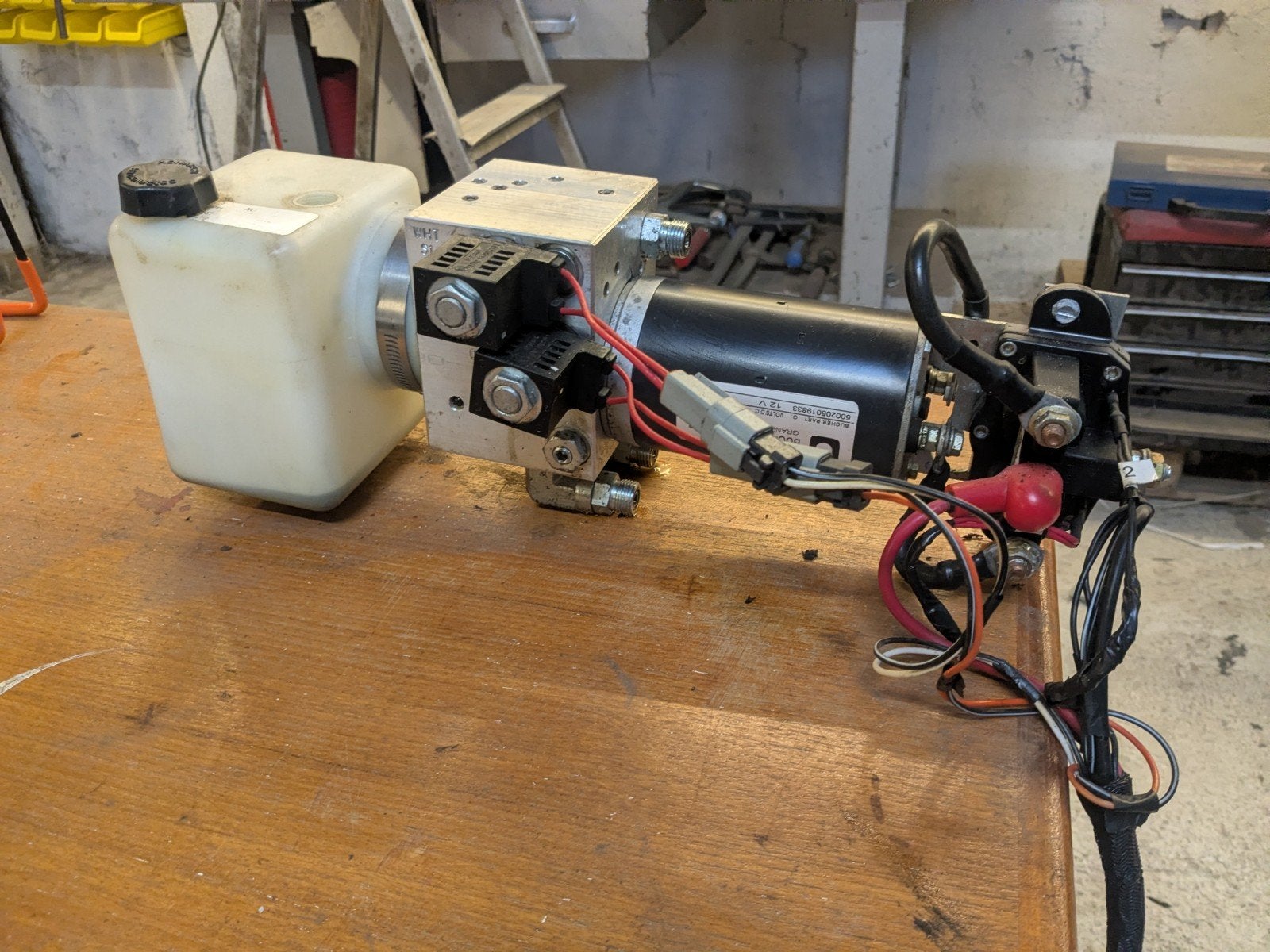 Bucher Hydraulics Hydraulische Pomp 12v met Reservoir, Ophalen of Verzenden
