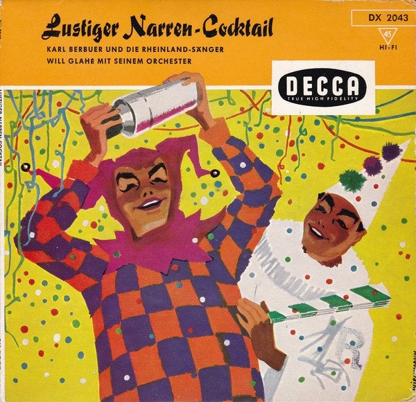 Karl Berbuer - Lustiger Narren-Cocktail (Nieuwstaat), Colored vinyl, Ophalen of Verzenden, Zo goed als nieuw, 7 inch