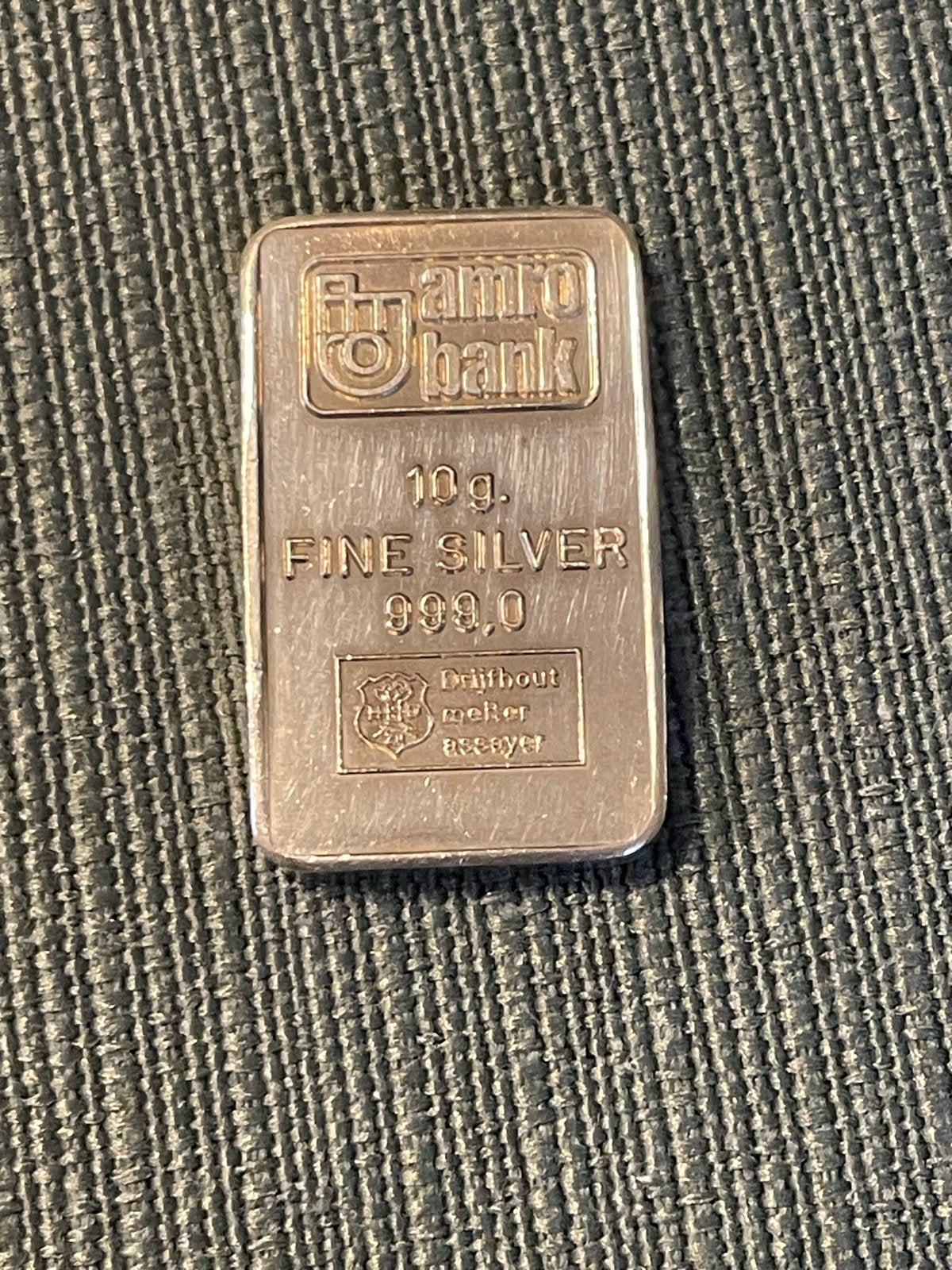 10g ABN AMRO Bank Fijne Zilveren Baar 999,0, Verzenden, Zilver