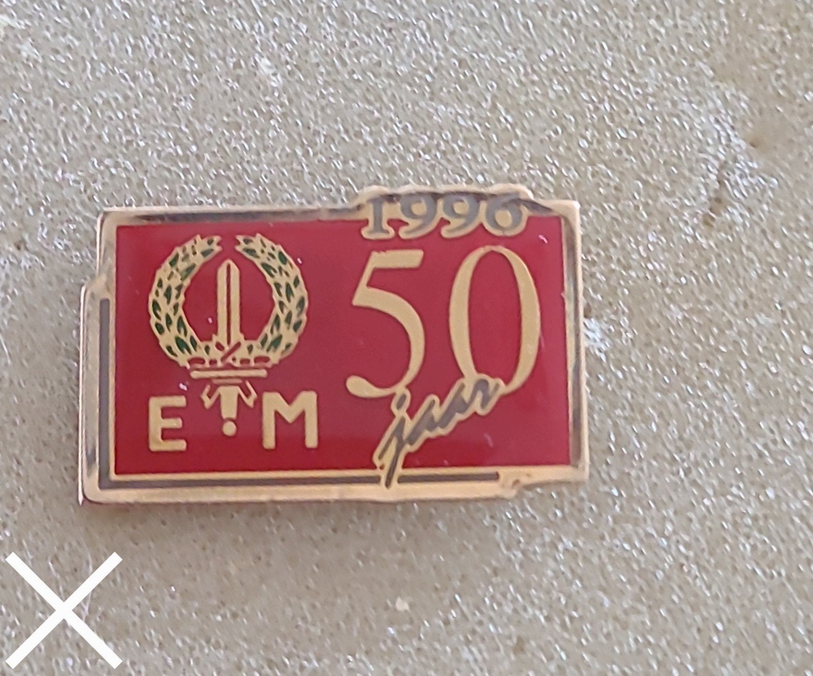 Vintage ETM 50 Jaar Pin 1990 - Jubileum Speldje, Verzenden