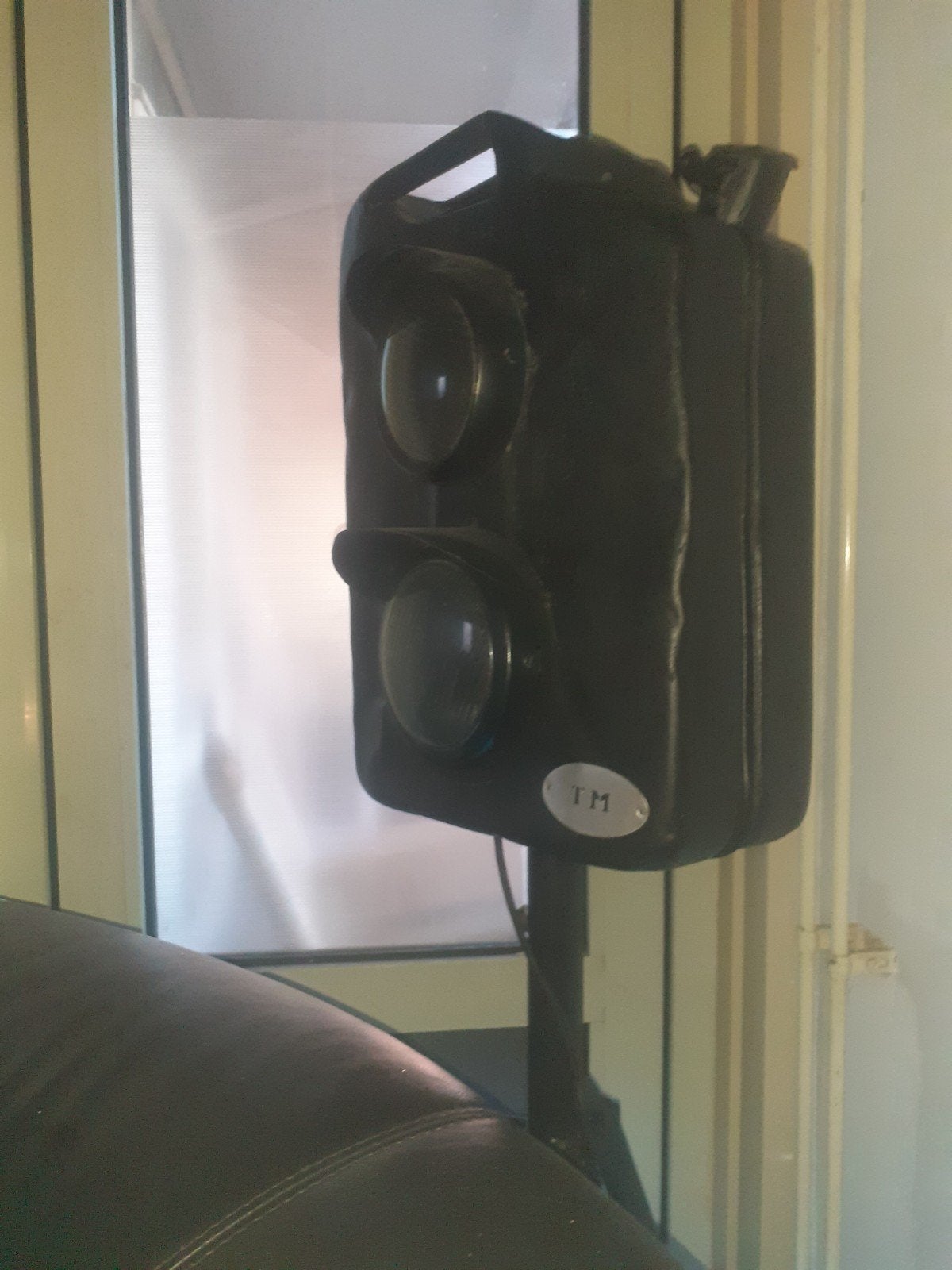 Jariekan  om gebouwd, twee lampen er in gemaakt.werktprima, Gebruikt, Vintage, 60 cm, Ophalen of Verzenden