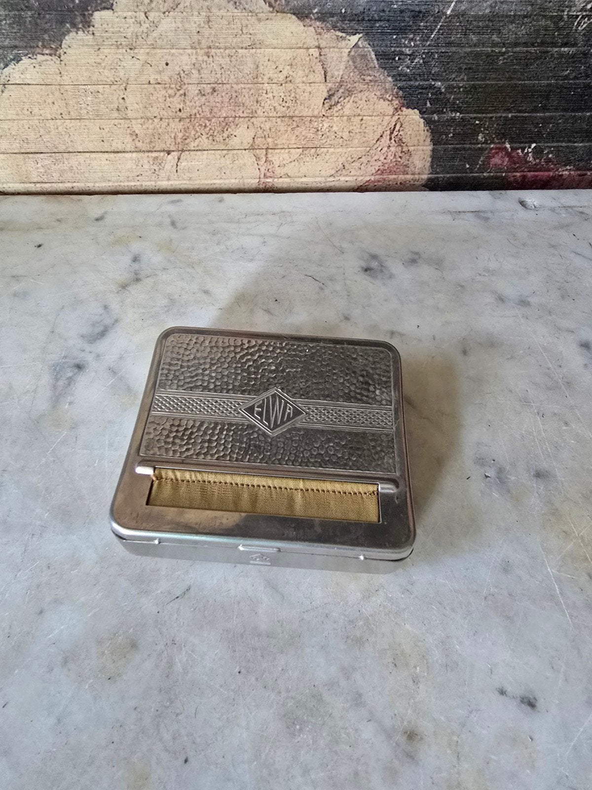 Vintage metalen ELWA sigarettenroller, Ophalen of Verzenden, Gebruikt