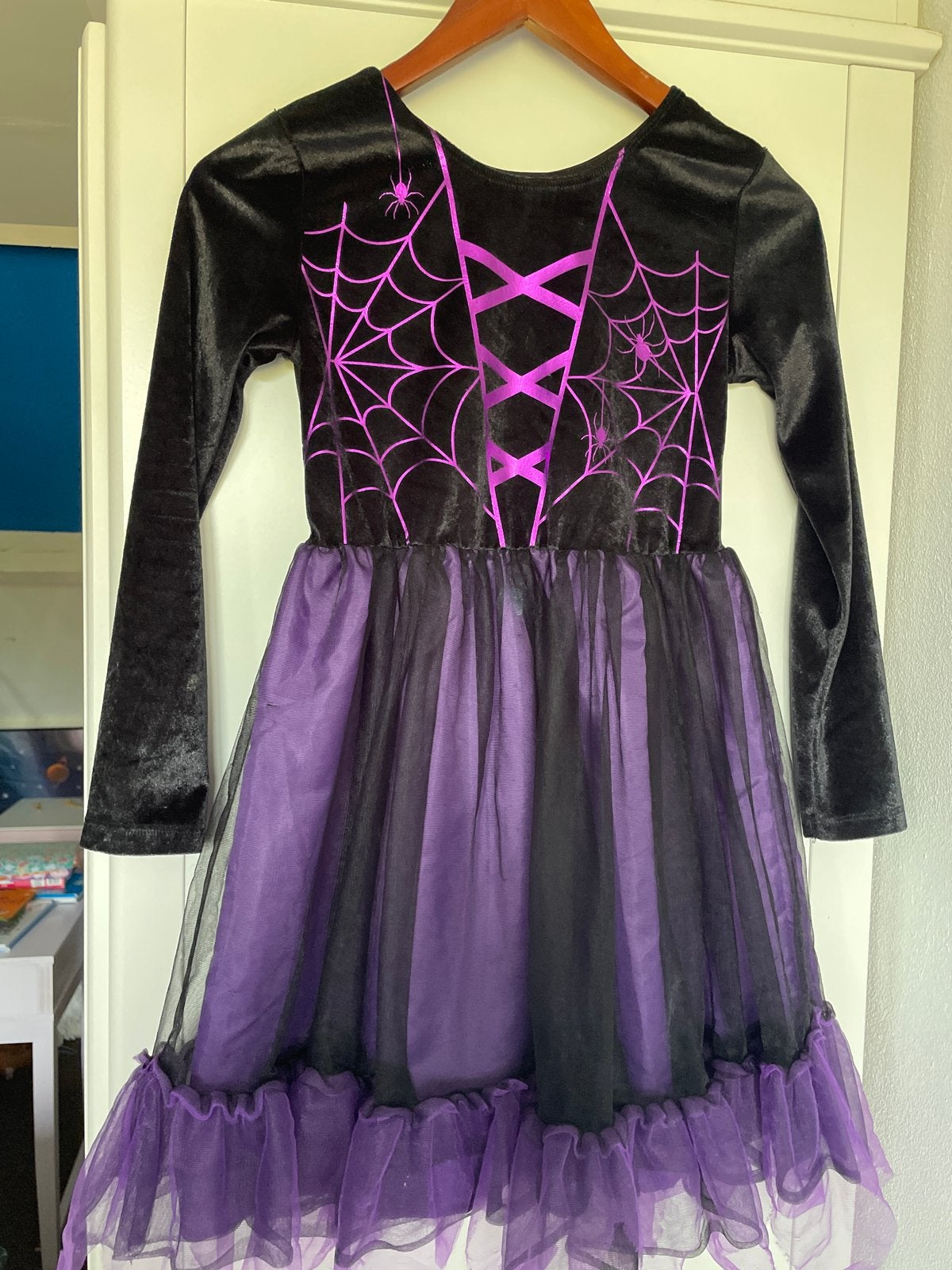 H&M Halloween Heksenjurk Maat 134/140 - Zo goed als nieuw, Ophalen of Verzenden, Zo goed als nieuw, 134 t/m 140, Meisje
