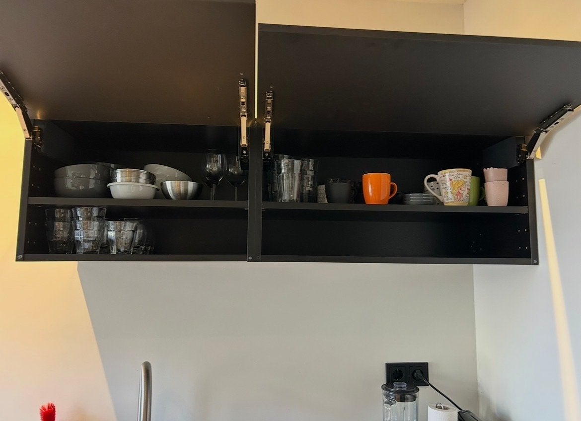Ikea METOD Bovenkasten set (3 stuks) met NICKEBO fronten, Ophalen, Gebruikt, Zwart, 200 cm of meer