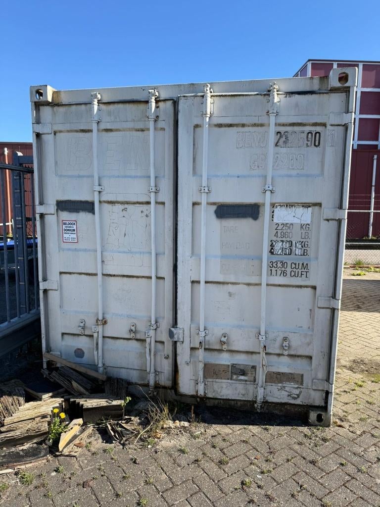 20ft zeecontainer wit – gebruikt – wind- en waterdicht –, Ophalen