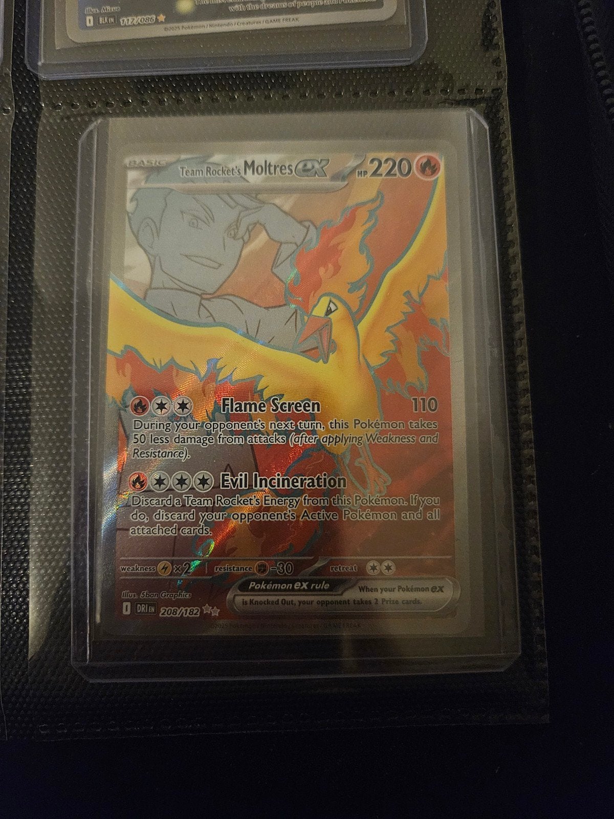 Pokemon Team Rocket's Moltres ex 208/182 Destined Rivals, Hobby en Vrije tijd, Verzamelkaartspellen | Pokémon, Ophalen of Verzenden