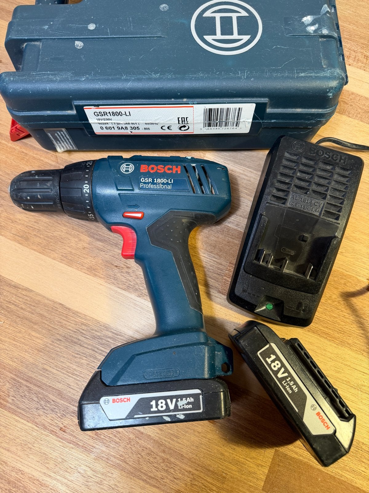 Bosch GSR 1800-LI Professional Boor-/Schroefmachine, Doe-het-zelf en Verbouw, Ophalen of Verzenden, Gebruikt, 600 watt of meer