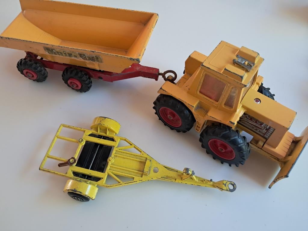 Vintage modelauto Matchbox Shovel met aanhangers, Ophalen of Verzenden, Gebruikt, Tractor of Landbouw, Matchbox