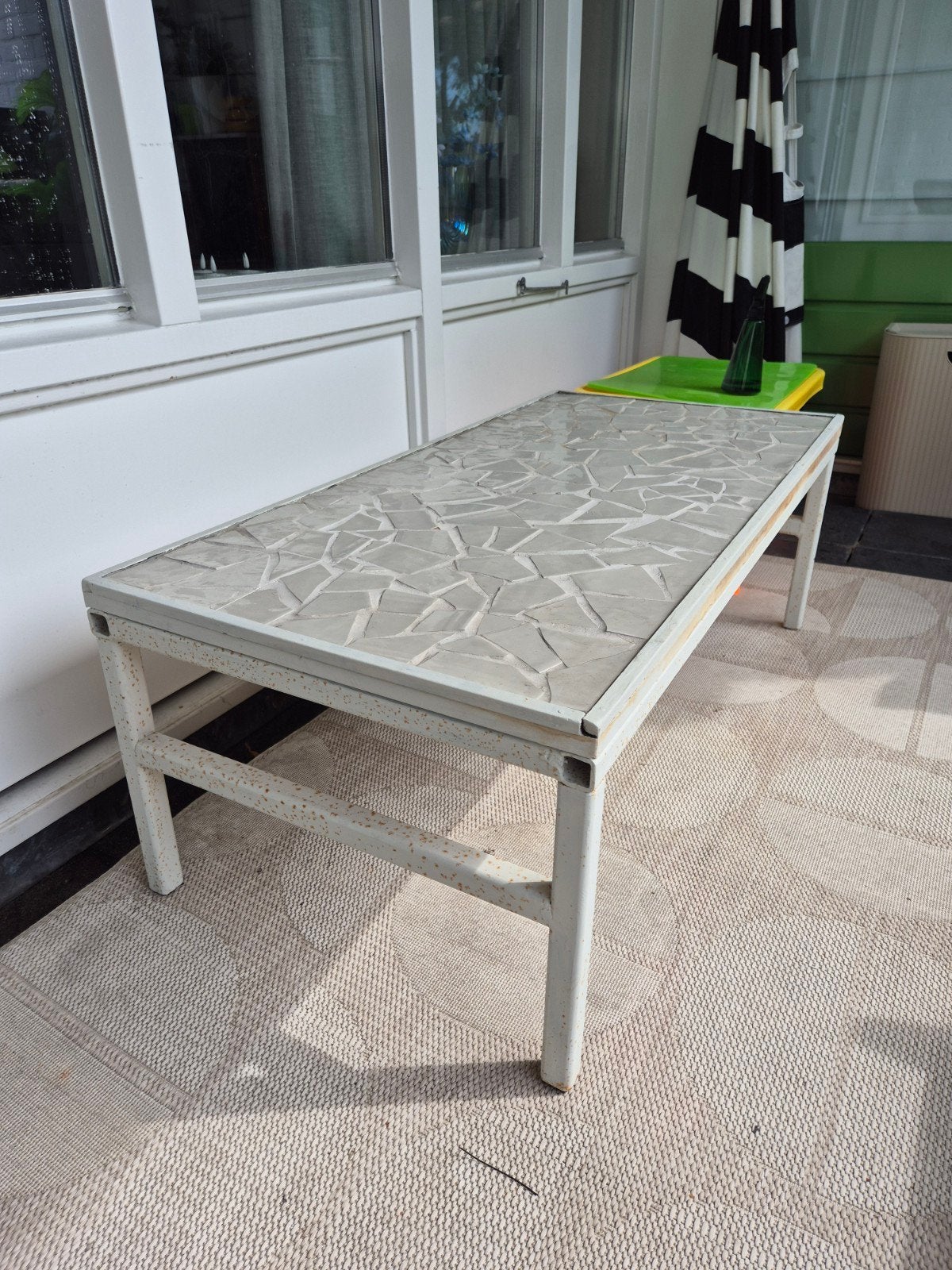 Gratis zelf gemaakte tafel, Tuin en Terras, Ophalen, Rechthoekig