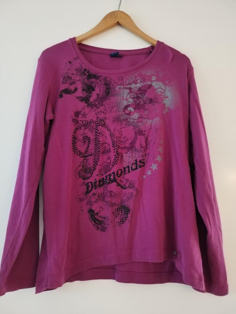 CECIL paarse longsleeve met print, maat L, CECIL, Paars, Maat 42/44 (L), Ophalen of Verzenden