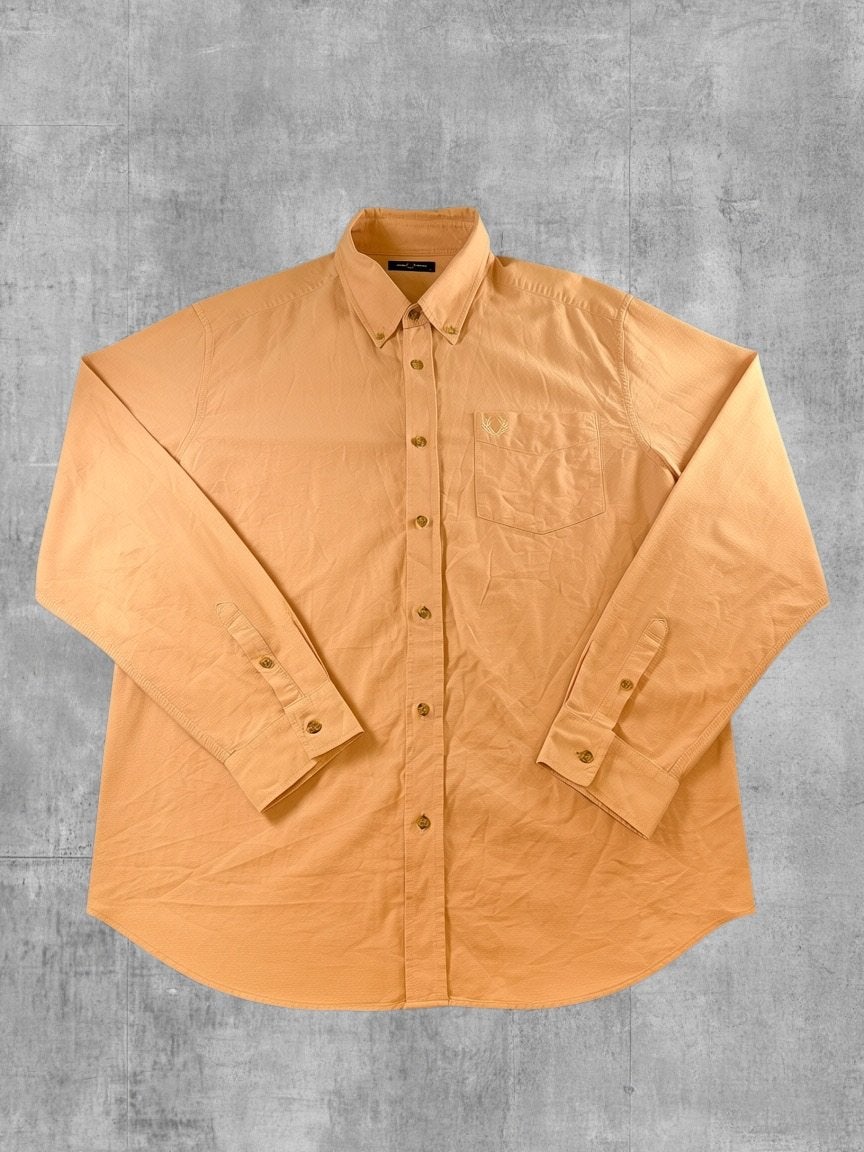 Fred Perry blouse roze oranje heren maat XL overhemd shirt, Reichenbachstrasse 12, 80469 München, Duitsland, Verzenden, Oranje