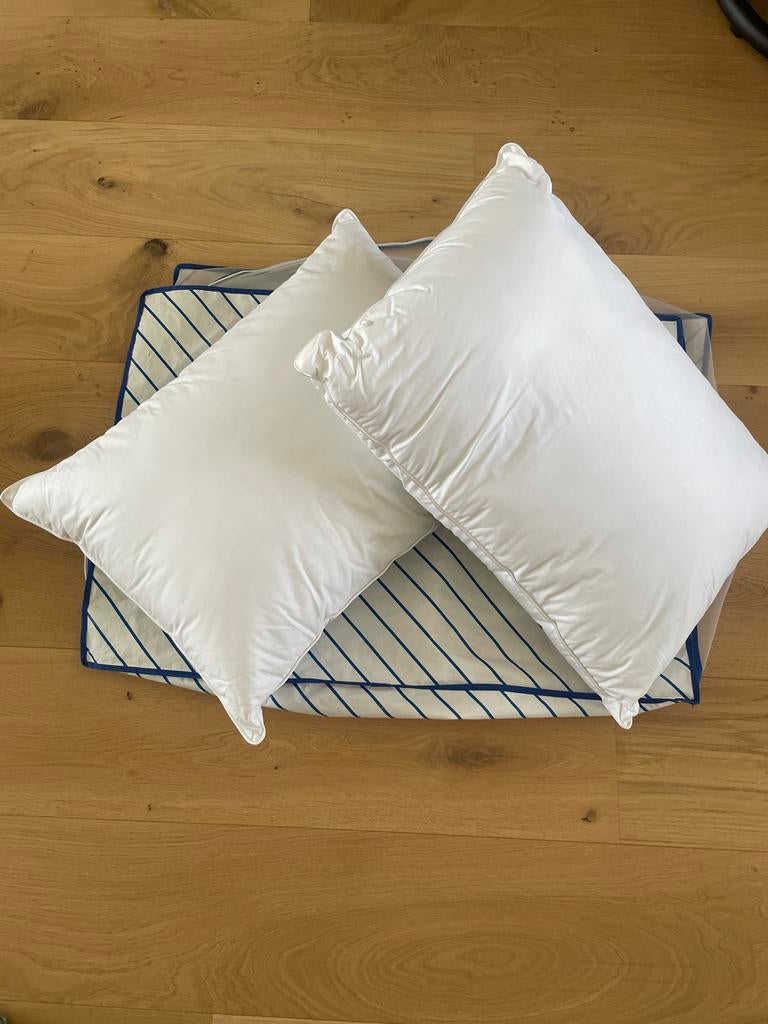 Twee witte kussens 50x70 cm - Oeko-Tex Standard 100, Huis en Inrichting, Slaapkamer | Beddengoed, Overige maten, Wit, Nieuw, Ophalen of Verzenden
