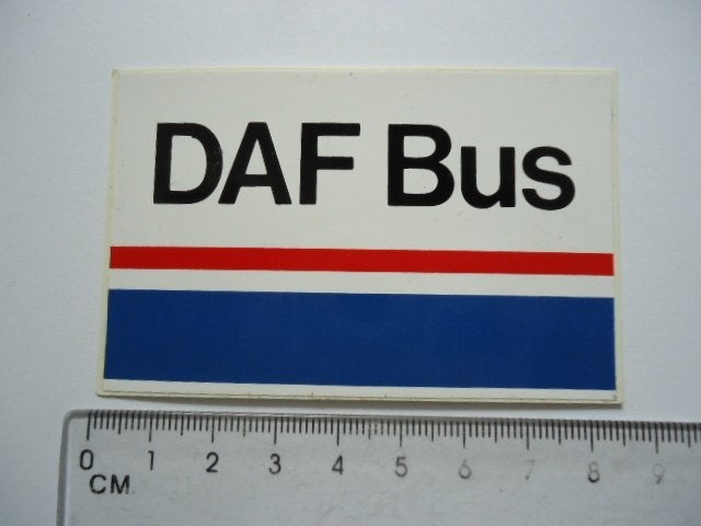 sticker Jaren 70 80 DAF BUS logo plastic origineel autobus, Verzenden, Zo goed als nieuw, Auto of Motor