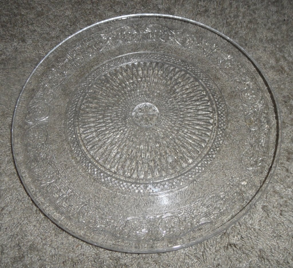 Grote glazen serveerschaal, in goede staat, Ophalen of Verzenden, Overige stijlen, Glas, Schaal of Schalen