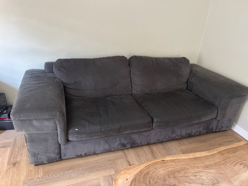 Gratis afhalen grijze bank, Ophalen, Gebruikt, Driepersoons, 75 tot 100 cm