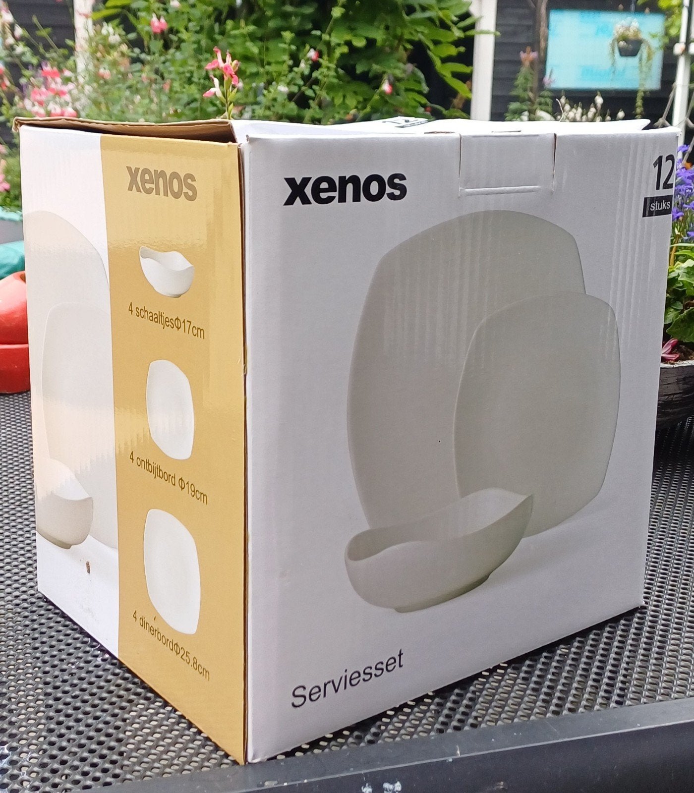 Xenos Serviesset 12-delig - Wit (3 dozen nieuw, 36 delig), Ophalen