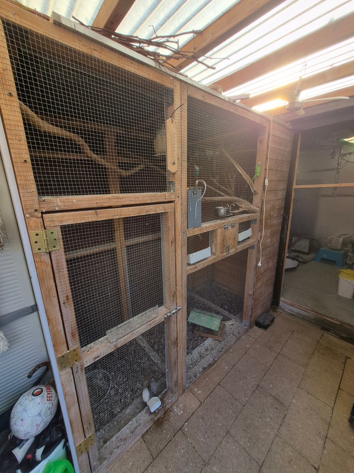 vogel voliere 2m breed 2m hoog 1m diep, Dieren en Toebehoren, Ophalen, Gebruikt, Hout, Volière