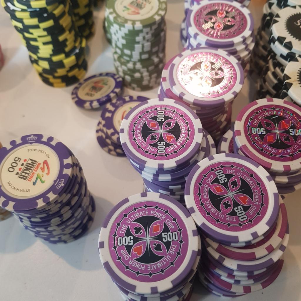 Pokerfiches waarde 500 - circa 100 stuks, Hobby en Vrije tijd, Gezelschapsspellen | Overige, Vijf spelers of meer, Ophalen of Verzenden