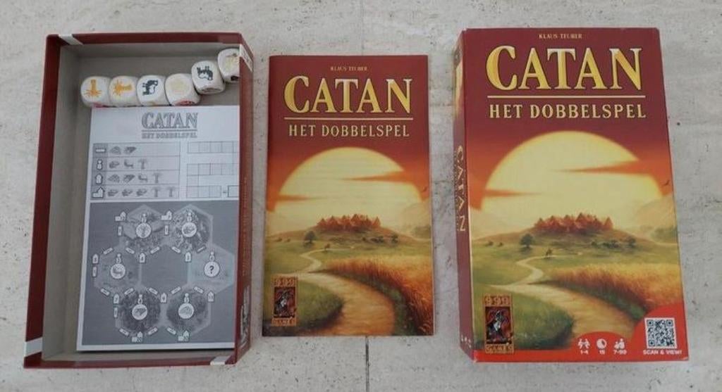 Catan het dobbelspel compleet- ZGAN, Ophalen of Verzenden, Zo goed als nieuw