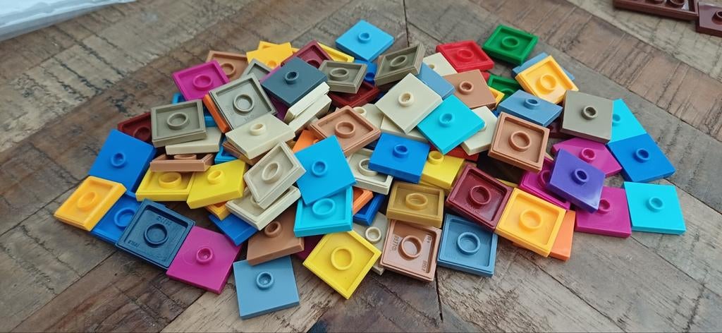 100x Lego Jumper Plate 2x2 - Diverse Kleuren #2, Gebruikt, Overige thema's, Lego, Ophalen of Verzenden