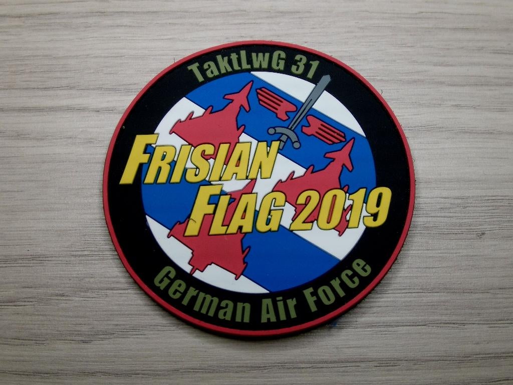 PVC Patch German Air Force TaktLwG 31 Frisian Flag 2019, Verzenden, Luchtmacht, Duitsland, Embleem of Badge