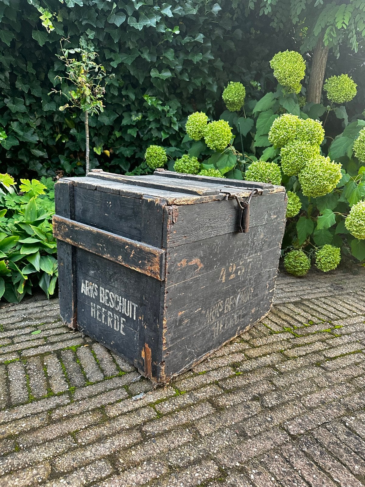 Vintage Houten Kist - Opbergkist, Ophalen of Verzenden