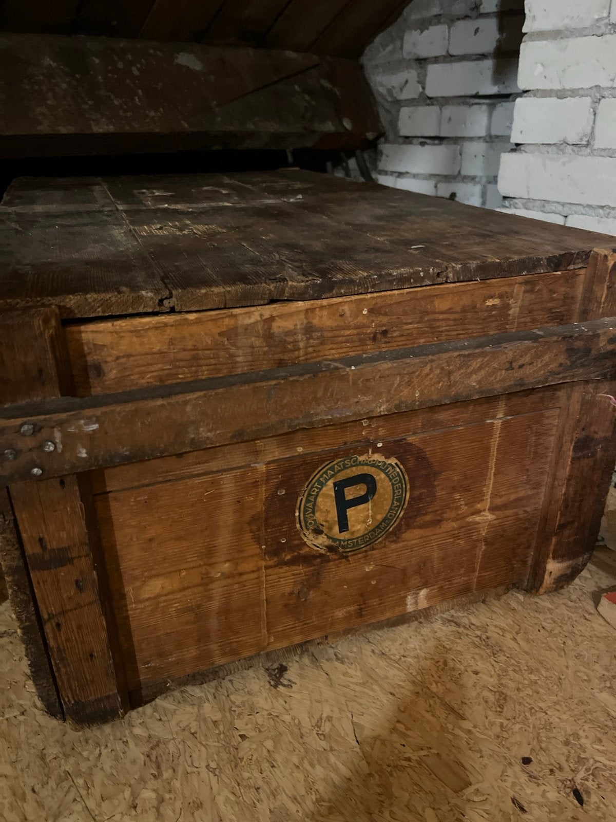 Antieke houten kist - Opknapper, Ophalen