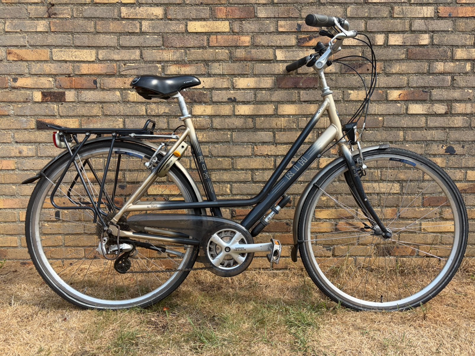 RIH Z-700 Damesfiets Goud/Zwart – Framemaat 54 cm, Velgrem, Meer dan 20 versnellingen, Ophalen, Overige merken