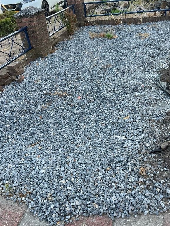 Grijs Grind voor Tuin of Oprit, Ophalen, Gebruikt, Grijs, Split