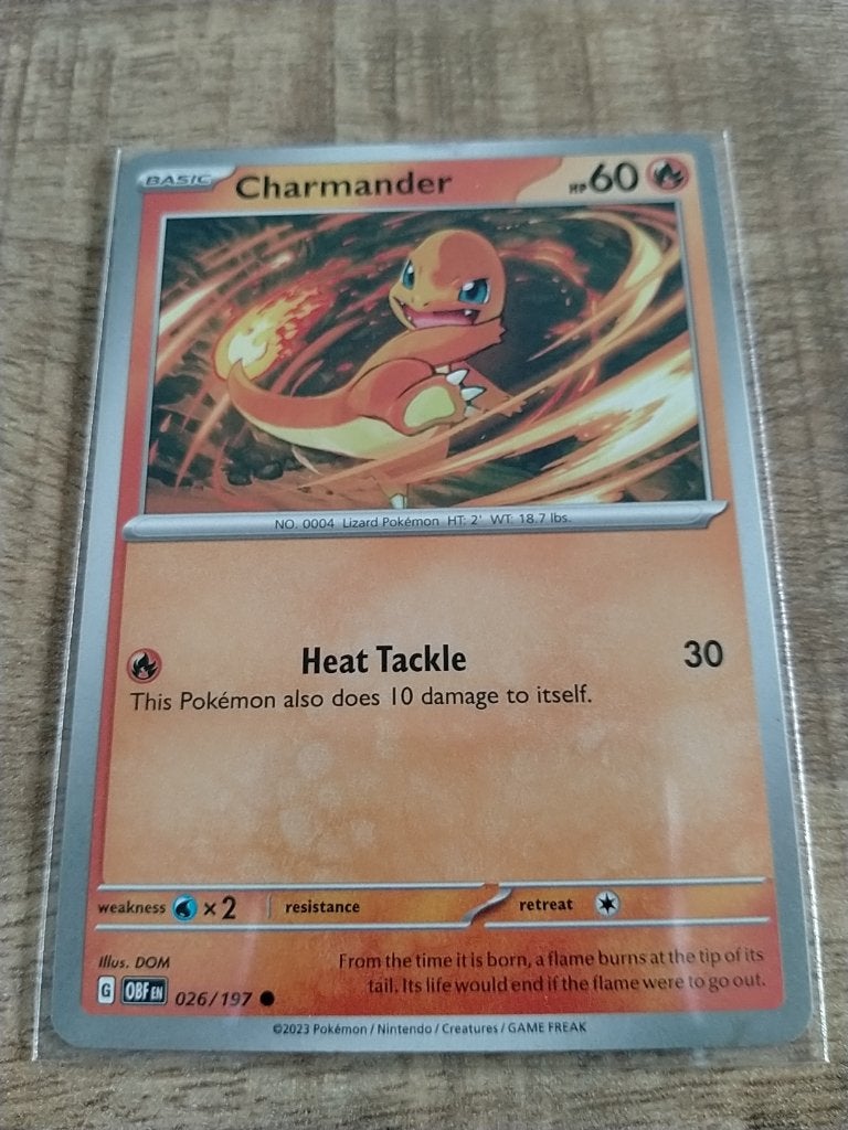 Pokemon Obsidiaan Flames , Charmander 026/197, Verzenden, Zo goed als nieuw, Losse kaart